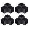 VEVOR Pergola Bracket Kit 6''x6'', 4pcs 3-Way Heavy Duty Corner Bracket Woodworks DIY Post Base Kit, Easy Installation Wooden Beams for Gazebos