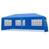 10'x20' Outdoor Party Tent with 6 Removable Sidewalls, Waterproof Canopy Patio Wedding Gazebo, Blue