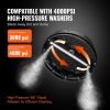 VEVOR Pressure Washer Surface Cleaner Universal 15", Pressure Washer Attachment 4000 Max PSI with 2 Extension Wand