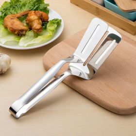 Stainless Steel Steak Clamp Food Bread Meat BBQ Clip Tongs Kitchen Cooking Tool (Option: 1PCs)