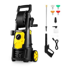 VEVOR Electric Pressure Washer, 2000 PSI, Max. 1.76 GPM Power Washer w/ 30 ft Hose, 5 Quick Connect Nozzles, Foam Cannon, Portable to Clean Patios (Water Flow Rate: 1.76 GPM, Max Pressure: 2000 psi)