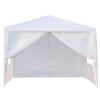 10x10 Feet Black Outdoor Pergola - Durable iron pipe frame and waterproof PE fabric portable and easy to install perfect for patio vacations festivals