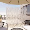 Metal Privacy Screens W3.8Ft X H6Ft Outdoor and Indoor Divider with Free Standing Decorative Privacy Screen for Balcony Patio Garden Room Divider