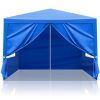 10x10 Feet Black Outdoor Pergola - Durable iron pipe frame and waterproof PE fabric portable and easy to install perfect for patio vacations festivals