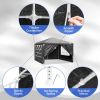 10x10 Feet Black Outdoor Pergola - Durable iron pipe frame and waterproof PE fabric portable and easy to install perfect for patio vacations festivals