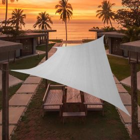 Artpuch Custom Size Light Gray Sun Shade Sail Triangle Canopy 185 GSM Durable Fabric UV Block Awning for Outdoor Patio Garden Backyard (Customized Ava (Color: Light Gray, size: 06'x17')